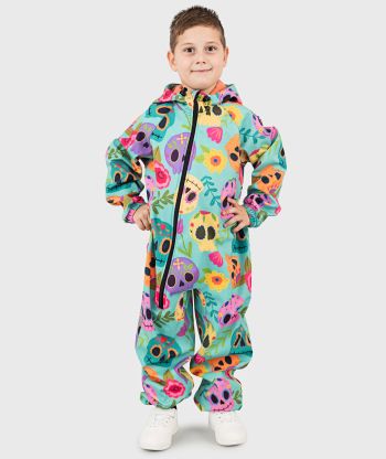 Waterproof Softshell Overall Comfy Glada Skalle Blå Jumpsuit