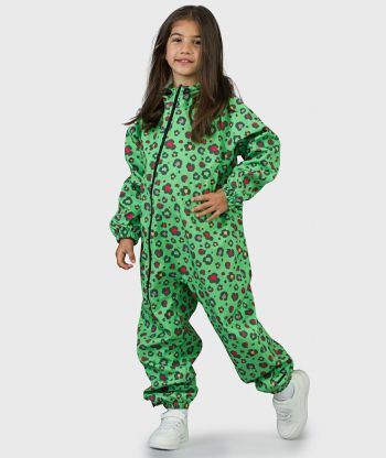 Waterproof Softshell Overall Comfy Leopard Green Jumpsuit