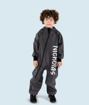 Waterproof Softshell Overall Comfy Anthracite Jumpsuit
