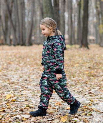 Waterproof Softshell Overall Comfy Green Camouflage Jumpsuit