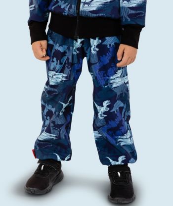 Waterproof Softshell Pants Dino Shadows Blue