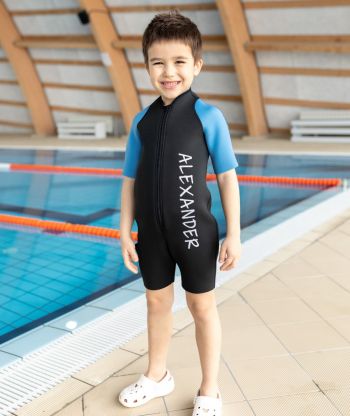 Baby Mädchen Ein stück Kurzärmel-Kleidung UV-Schutz 50 Badeanzug MIT Einem Reißverschluss（Weiße-Liebe，3-6M） 