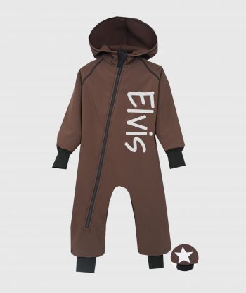 Waterproof Softshell Overall Comfy Coffee Jumpsuit